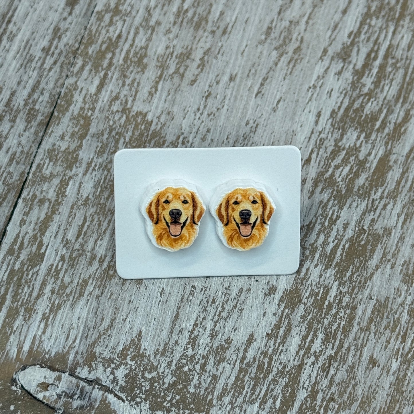 UV Printed Golden Good Boys Acrylic Stud Earrings
