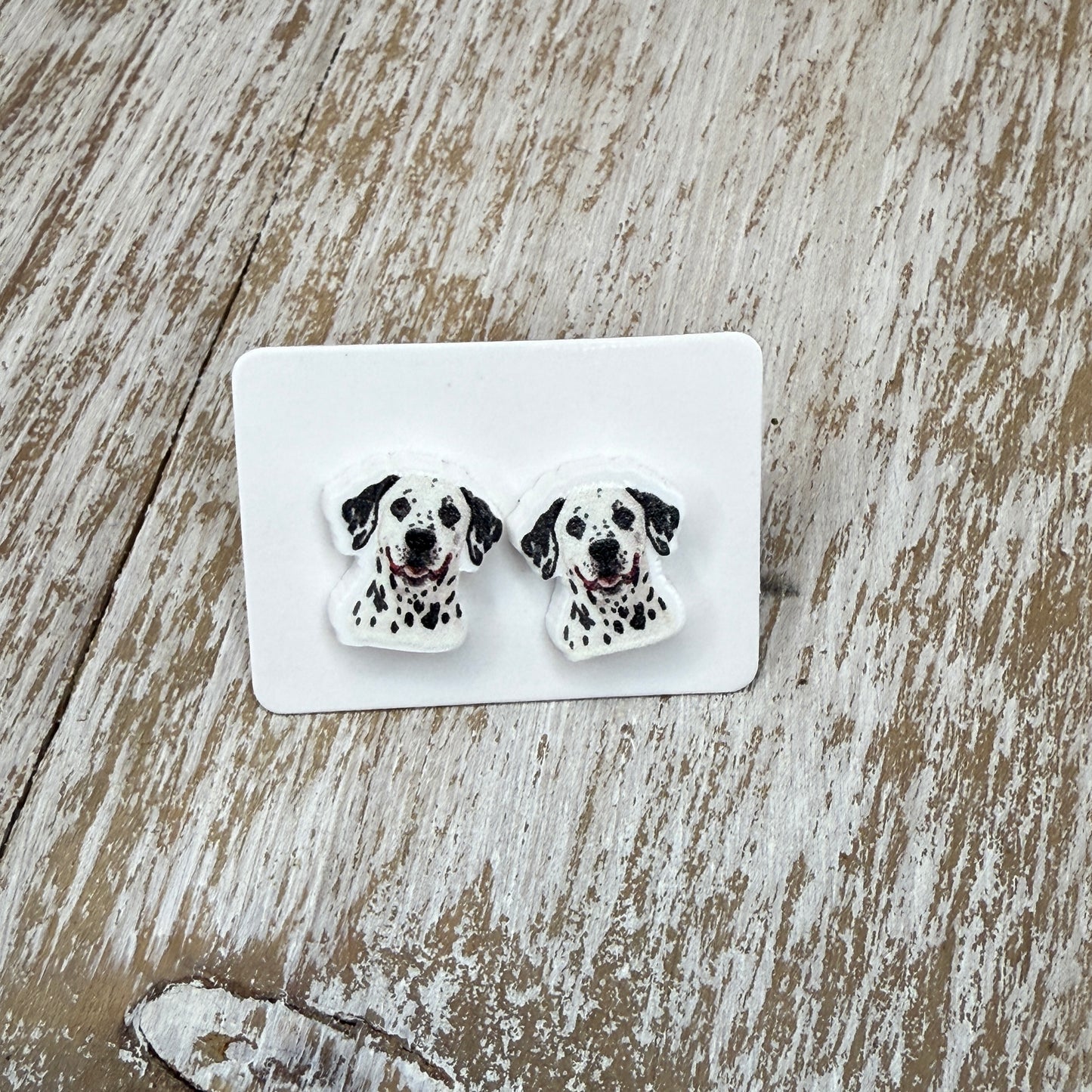 UV Printed Spotted Sweethearts Acrylic Stud Earrings