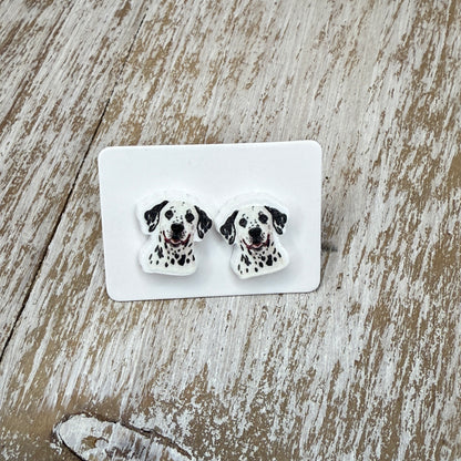 UV Printed Spotted Sweethearts Acrylic Stud Earrings
