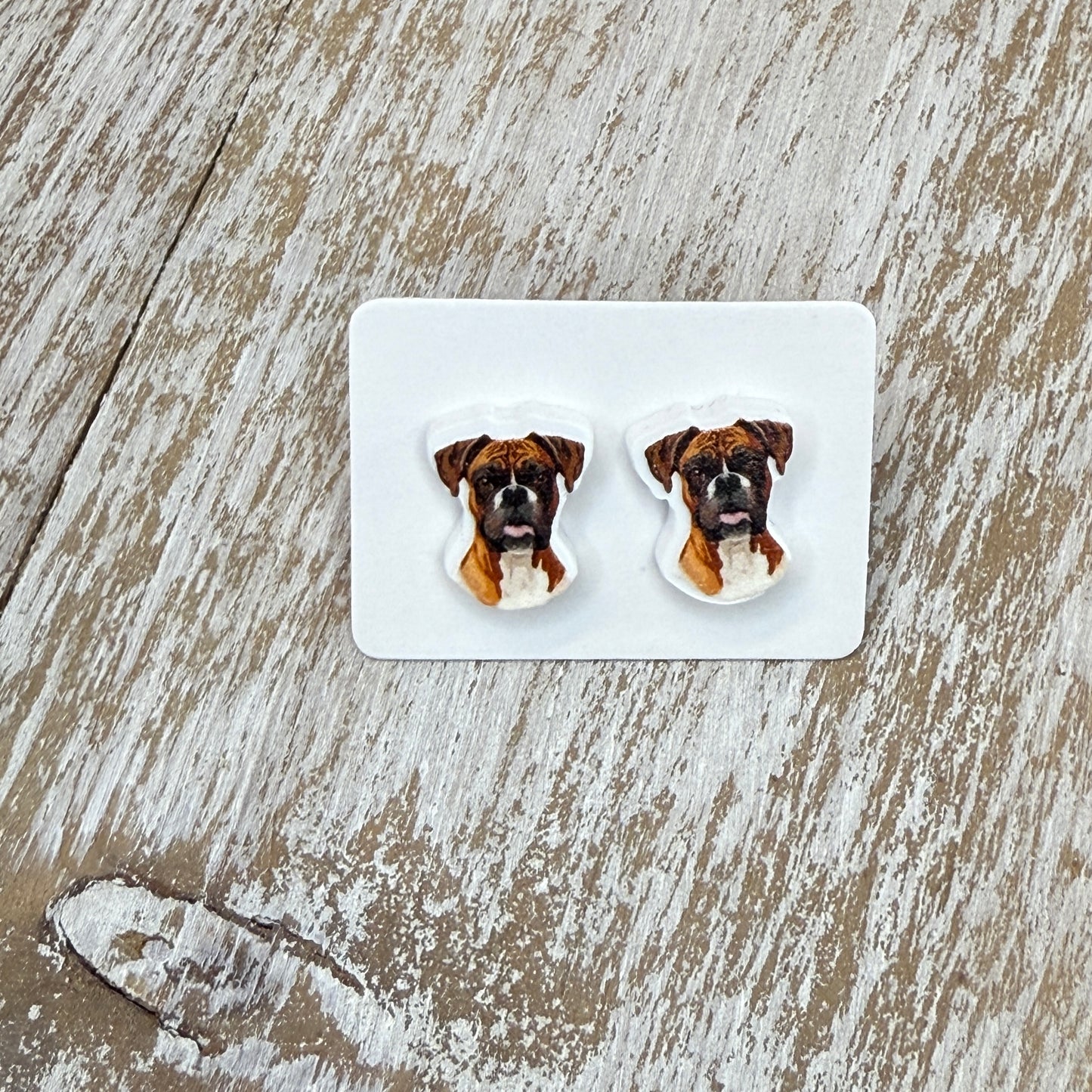 UV Printed Bouncy Boxers Acrylic Stud Earrings