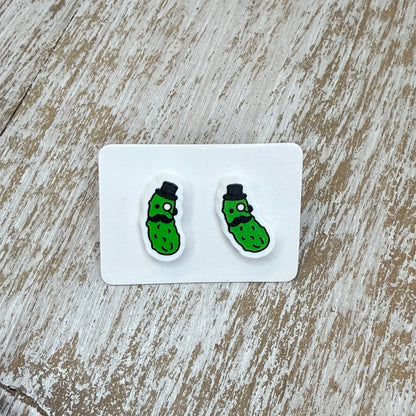UV Printed Dapper Dills Acrylic Stud Earrings