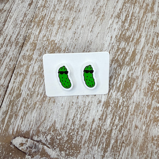 UV Printed Dillin' and Chillin' Acrylic Stud Earrings