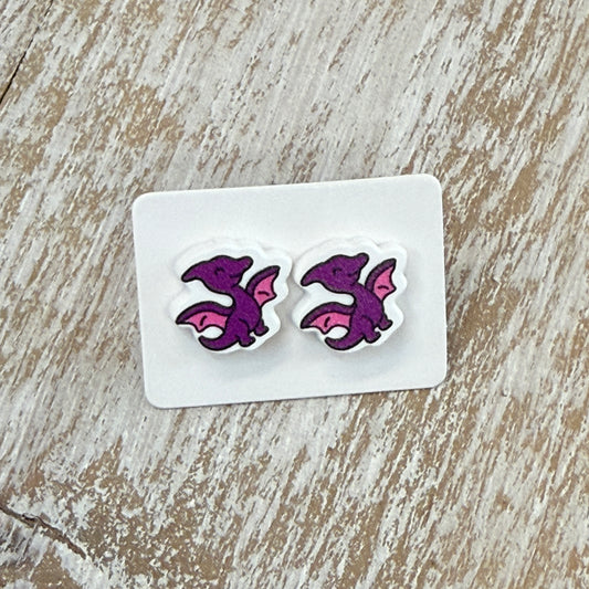 UV Printed Sky Soarers Acrylic Stud Earrings