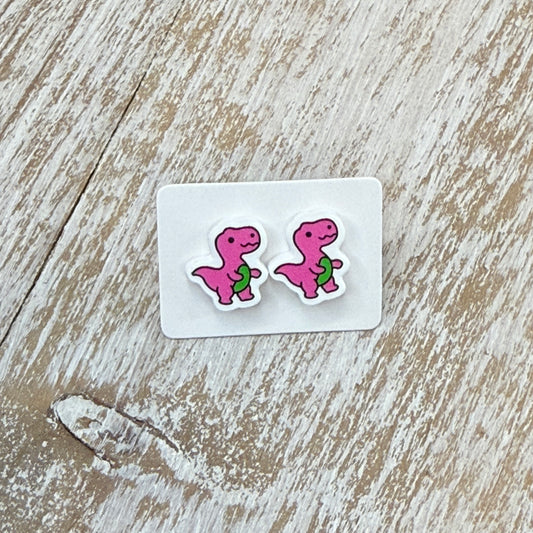 UV Printed Pretty-Rexy Acrylic Stud Earrings