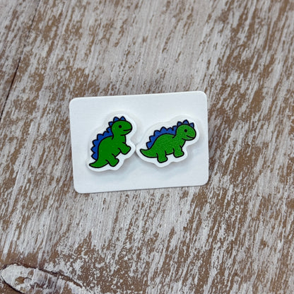 UV Printed Backplate Buddies Acrylic Stud Earrings