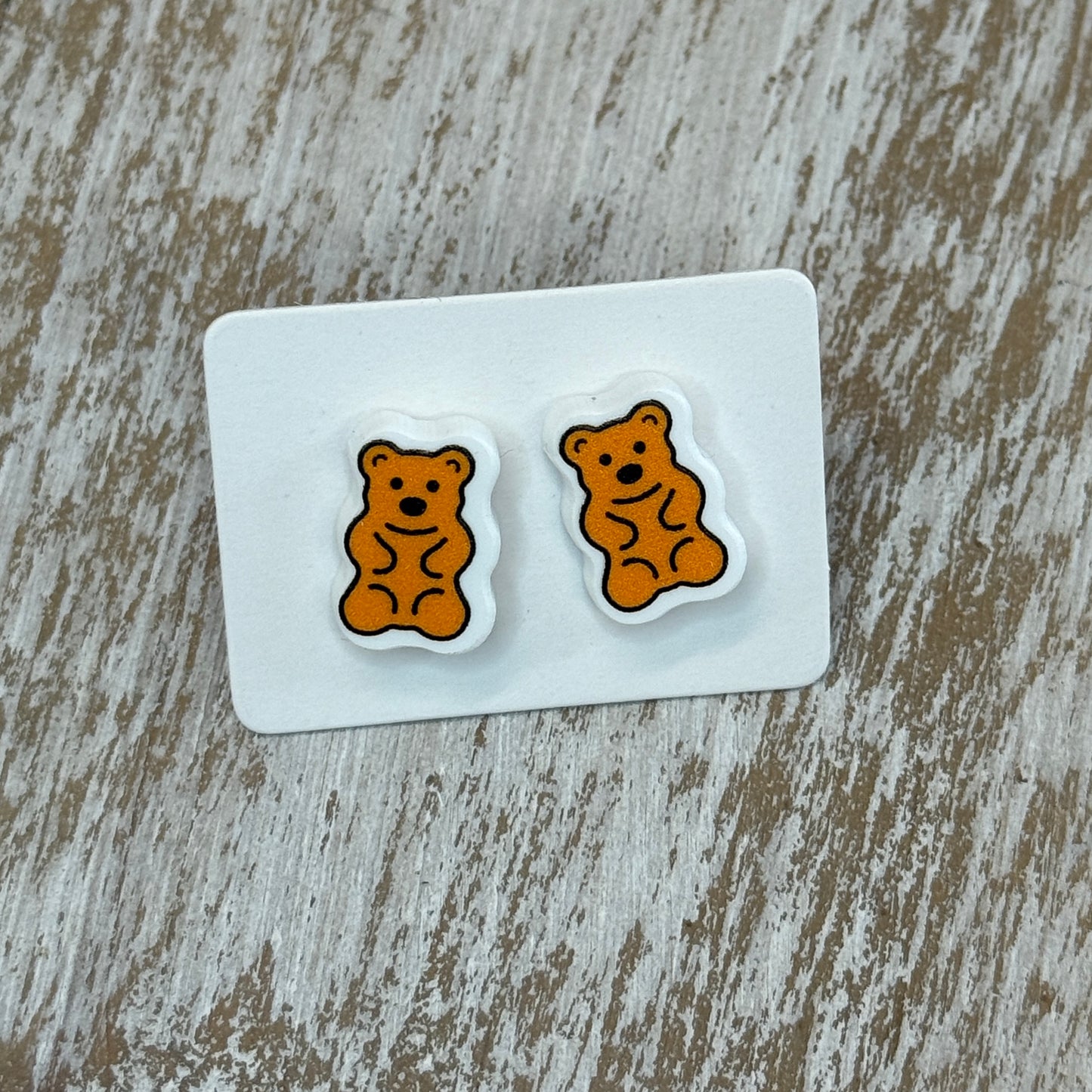UV Printed Candy Cub Acrylic Stud Earrings