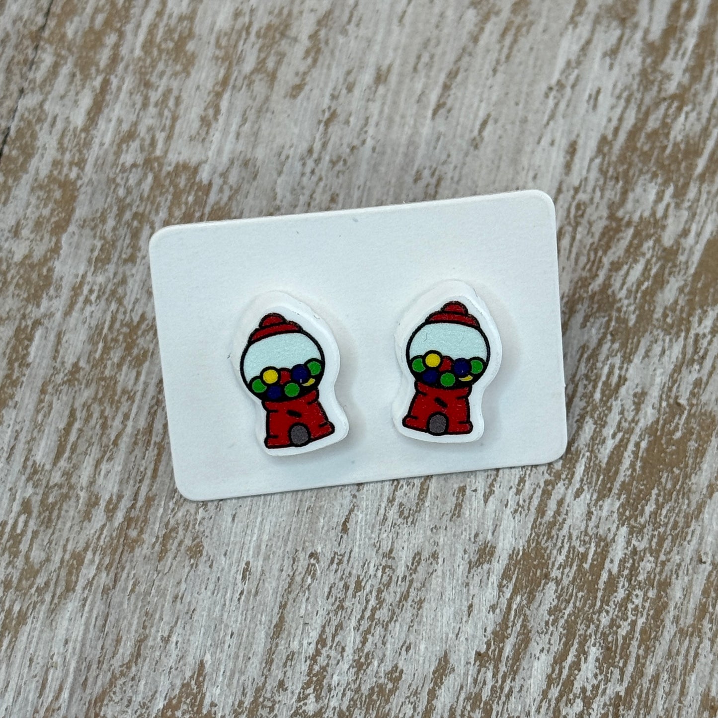 UV Printed Bubble Trouble Acrylic Stud Earrings