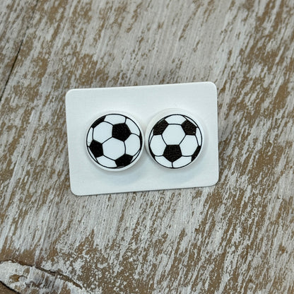 UV Printed Goal Getter Acrylic Stud Earrings