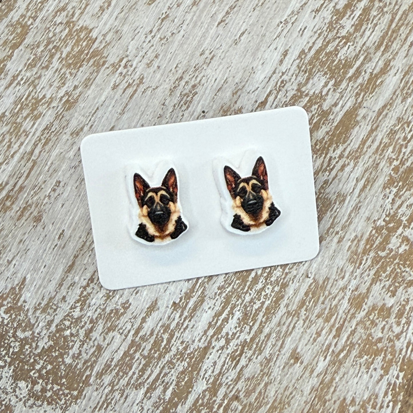 UV Printed Shepard Squad Acrylic Stud Earrings