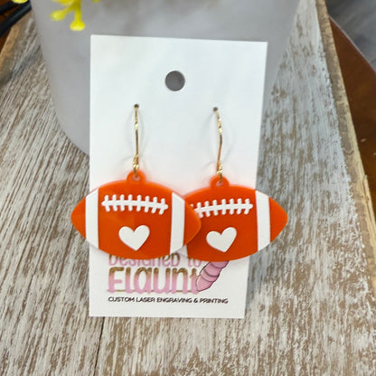 UV Printed Game Day Love Acrylic Dangle Earrings
