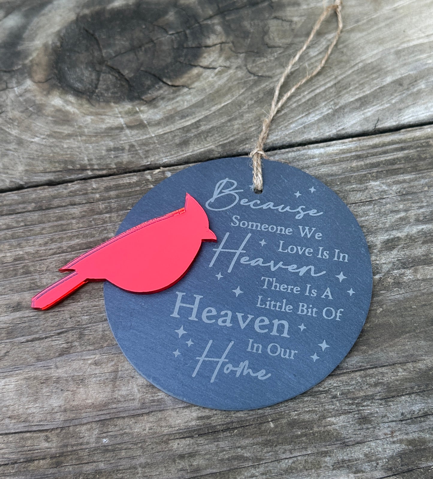Slate Heaven In Our Home Memorial Ornament