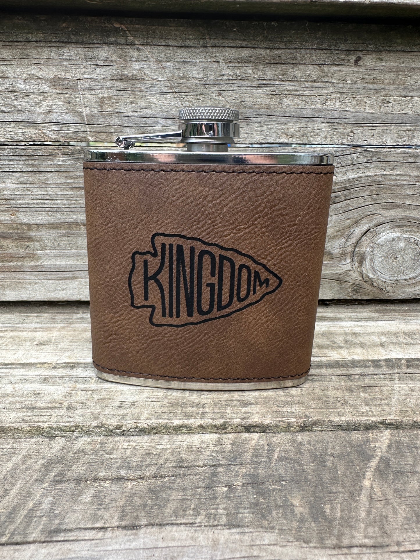 Kingdom 6 oz Leatherette and Stainless Steel Flask