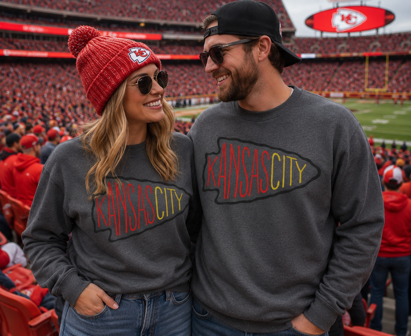 Kansas City Arrowhead Ombre Sweatshirt