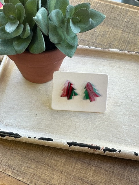 Paint Pour Tree Studs