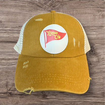 UV Printed KC Pennant Women's Criss Cross Hat