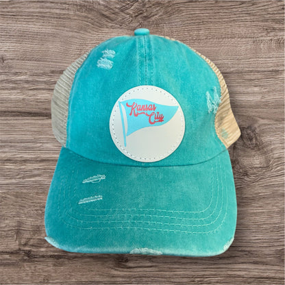 UV Printed KC Pennant Women's Criss Cross Hat