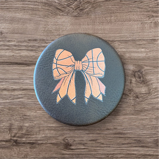 UV Printed Basketball Bow Compact Mirror