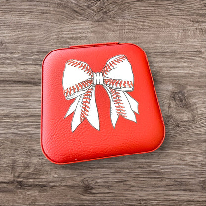 UV Printed Baseball Bow Jewelry Box