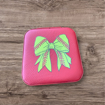 UV Printed Softball Bow Jewelry Box