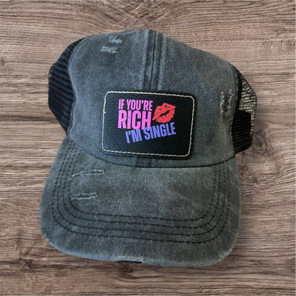 UV Printed If You're Rich Women's Criss Cross hat