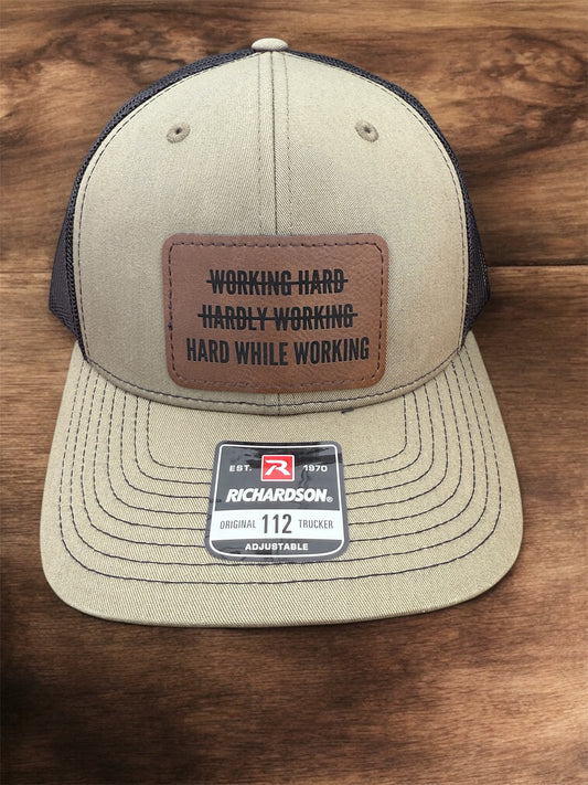 Hard While Working Men's Richardson 112 Trucker Hat