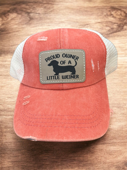 Proud Owner of a Little Weiner Women's Criss Cross Hat