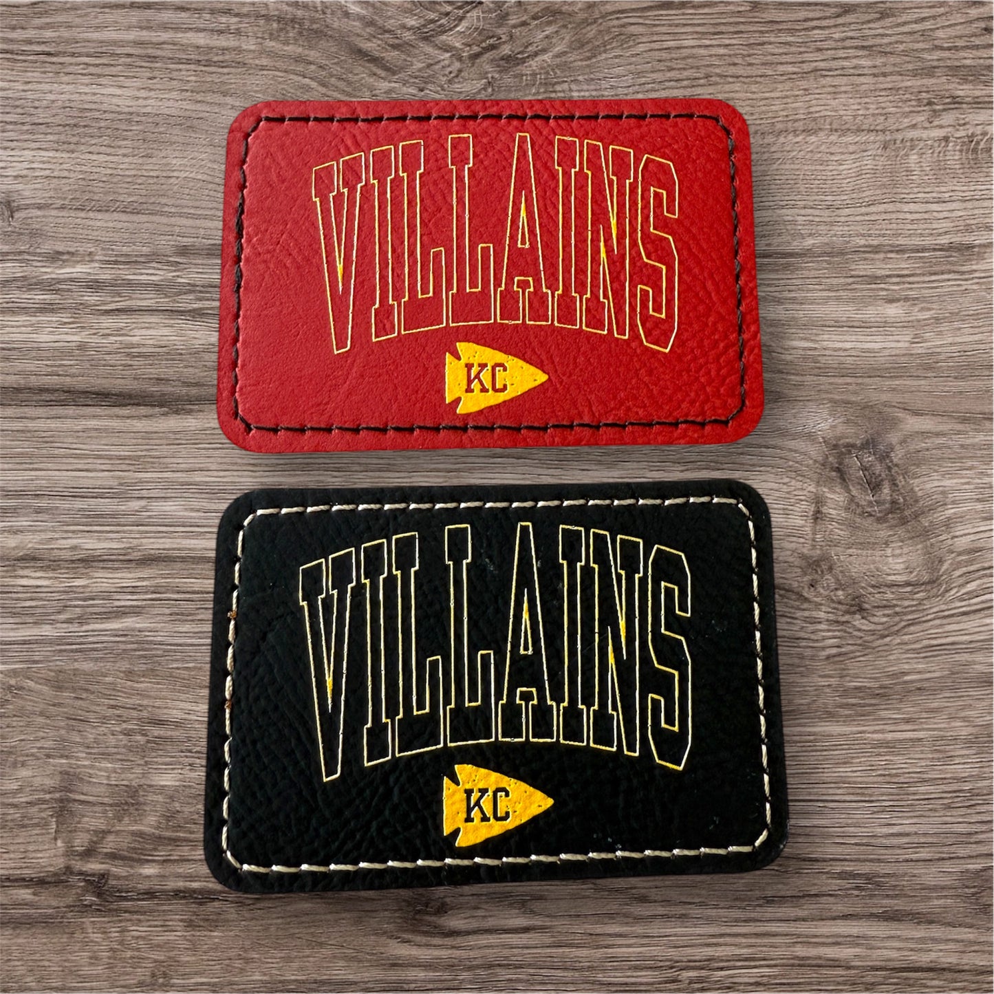UV Printed Villains KC Leatherette Patch