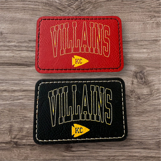 UV Printed Villains KC Leatherette Patch