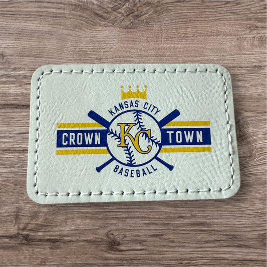 UV Printed KC Crown Town Leatherette Patch