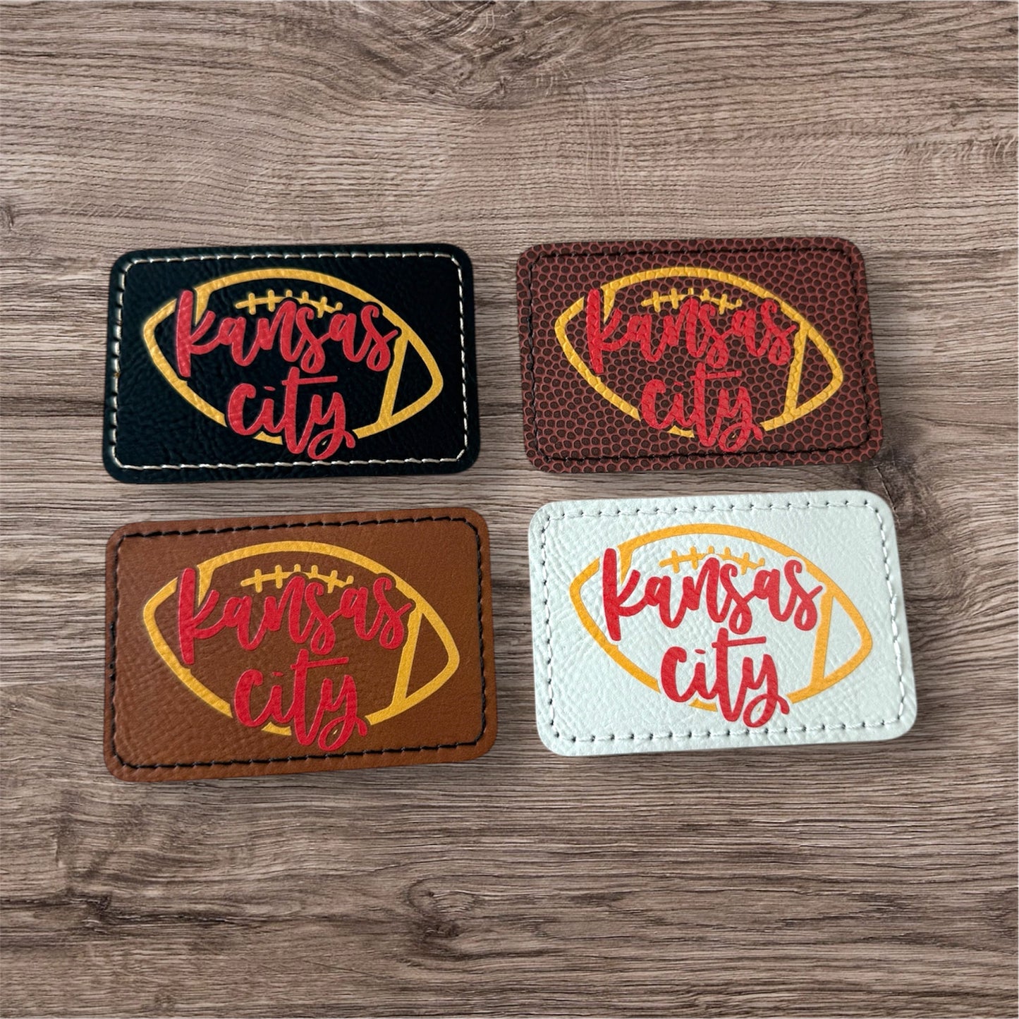 UV Printed Kansas City Football Leatherette Patch