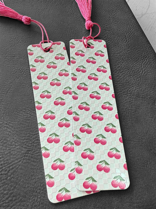 UV Printed Cherries Scatter Print Bookmark