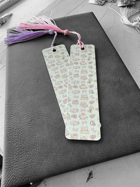 UV Printed Cake and Roses Scatter Print Bookmark