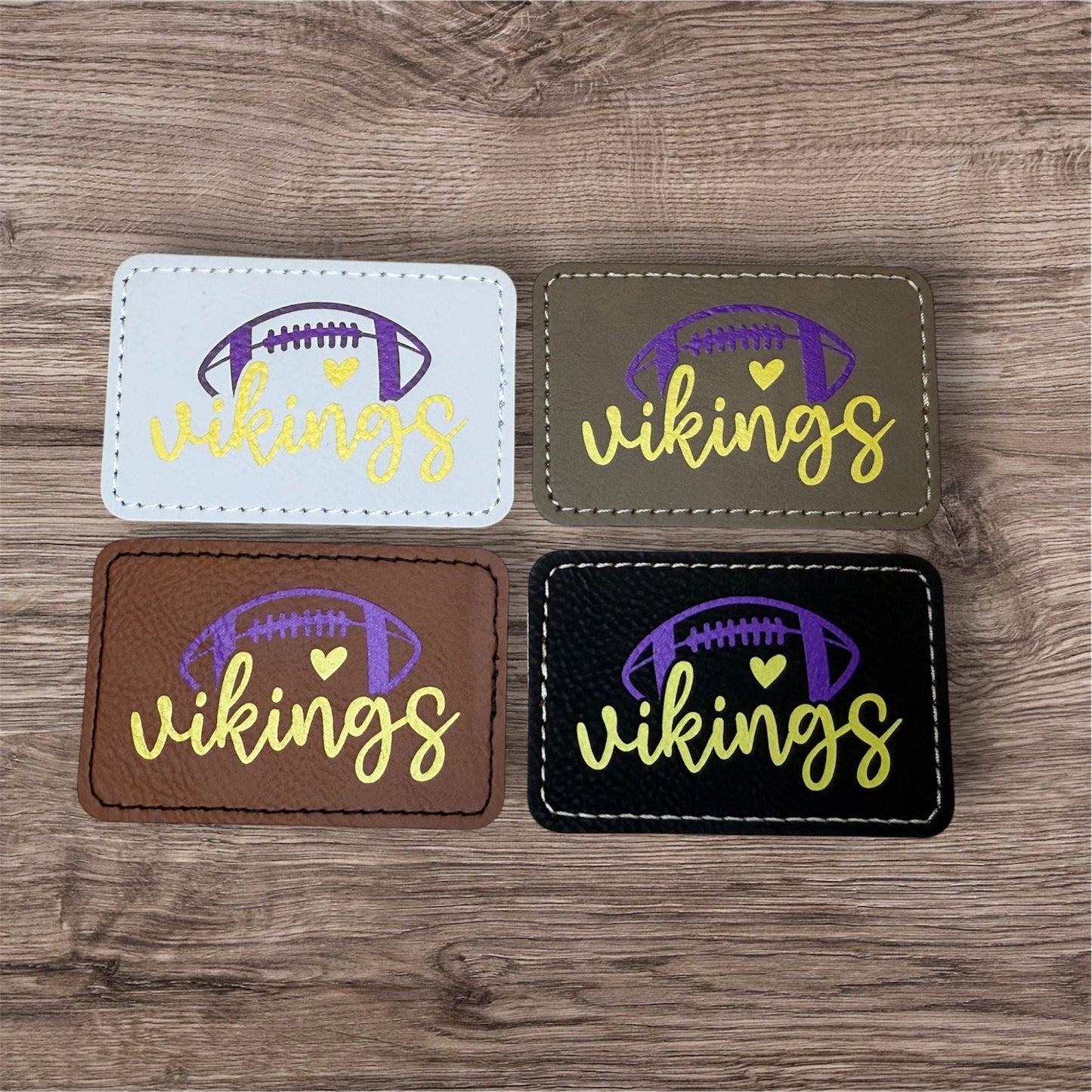 UV Printed Vikings Leatherette Patch