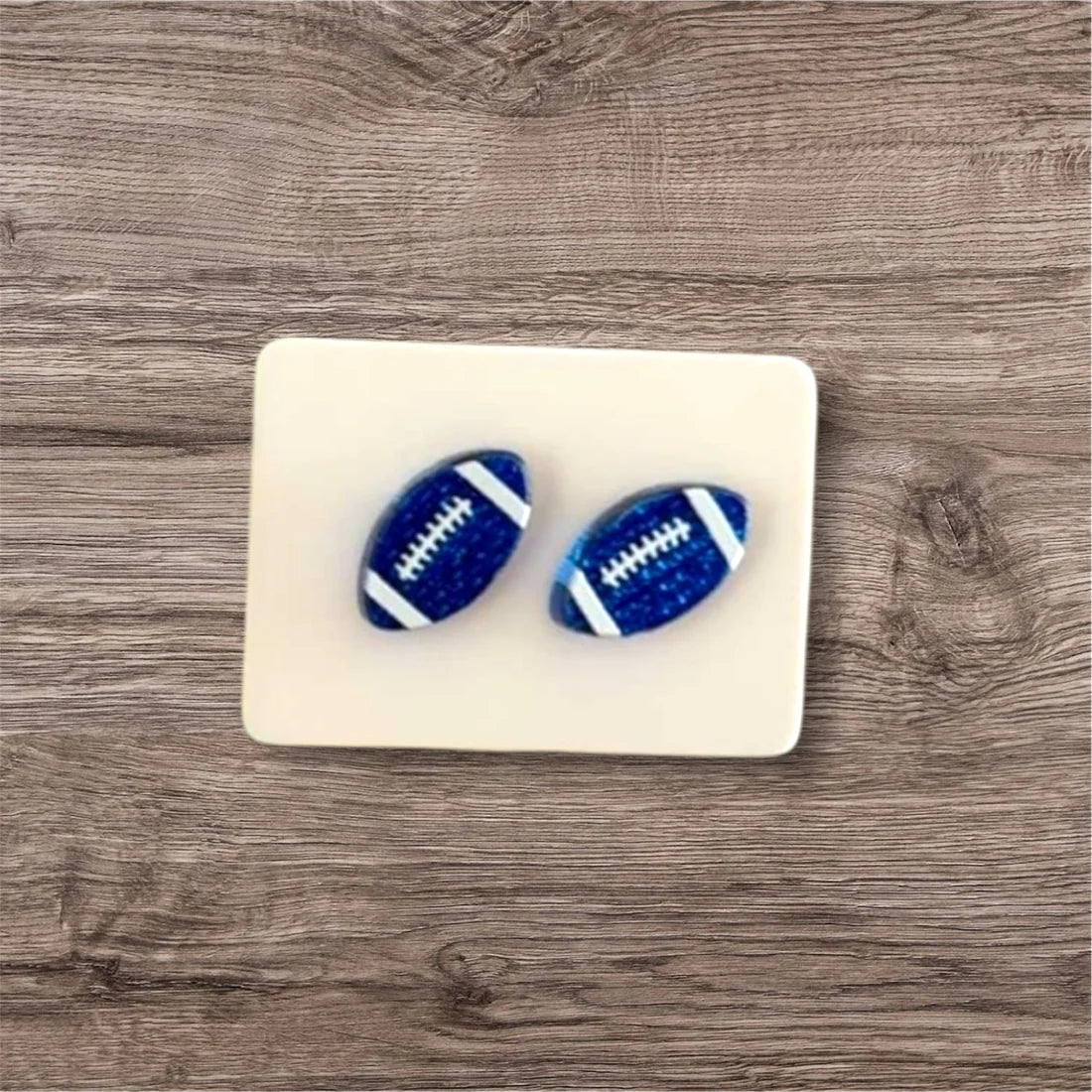 UV Printed Football Acrylic Stud Earrings