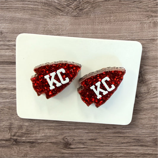 UV Printed KC Arrowhead Acrylic Stud Earrings