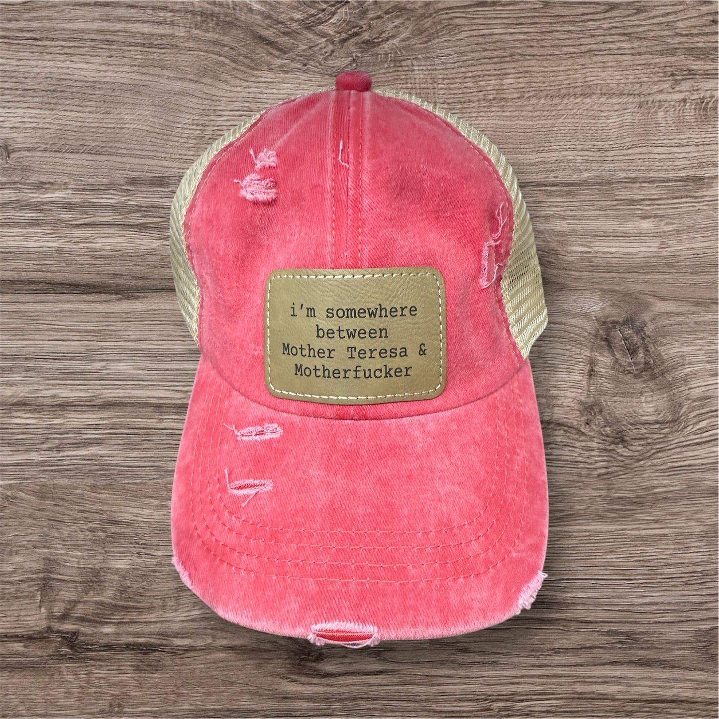Engraved Somewhere In Between Women's Criss Cross Hat