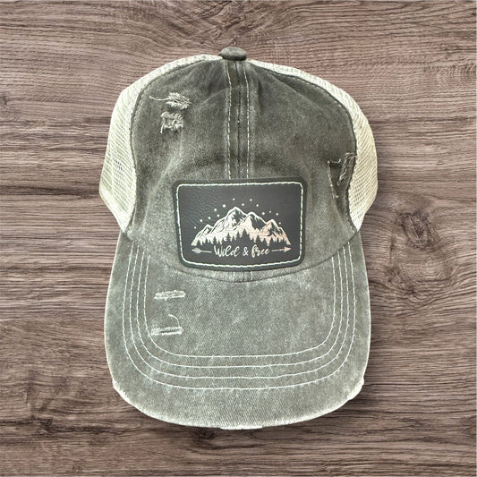 Engraved Wild & Free Women's Criss Cross Hat