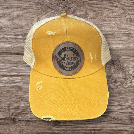 Engraved Dumbfuckery To A Minimum Women's Criss Cross Hat