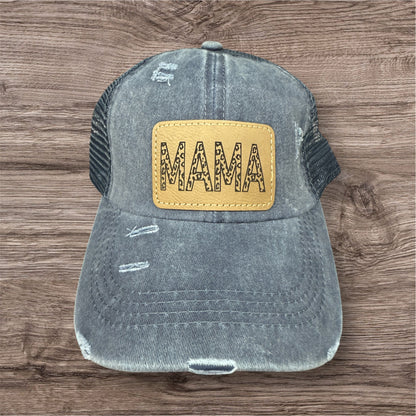 Leopard Mama Criss Cross Hat