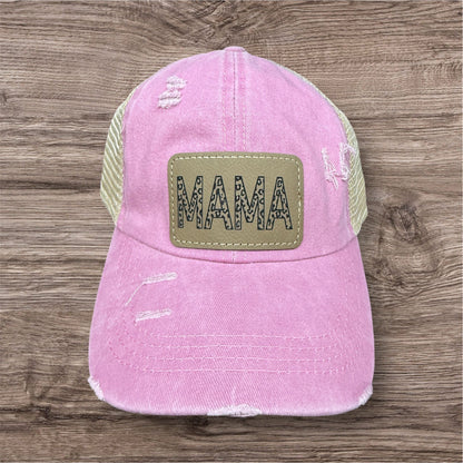 Leopard Mama Criss Cross Hat