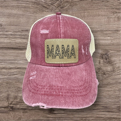 Leopard Mama Criss Cross Hat