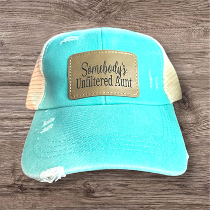 Somebody's Unfiltered Aunt Women's Criss Cross Hat