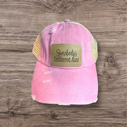 Somebody's Unfiltered Aunt Women's Criss Cross Hat
