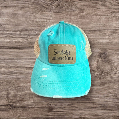 Somebody's Unfiltered Mama Women's Criss Cross Hat