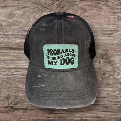 Thinking About My Dog Women's Criss Cross Hat