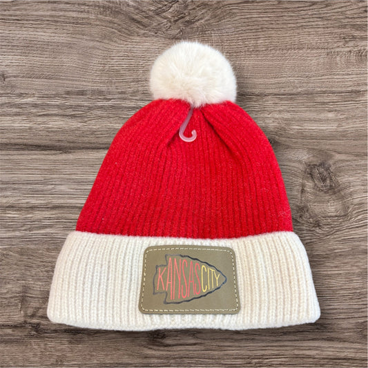 UV Printed Kanas City Ombre Beanie- Faux Fur Lined