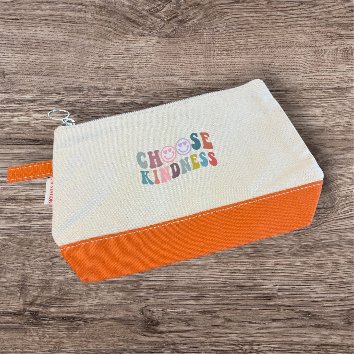 UV Printed Choose Kindness Cosmetic Bag