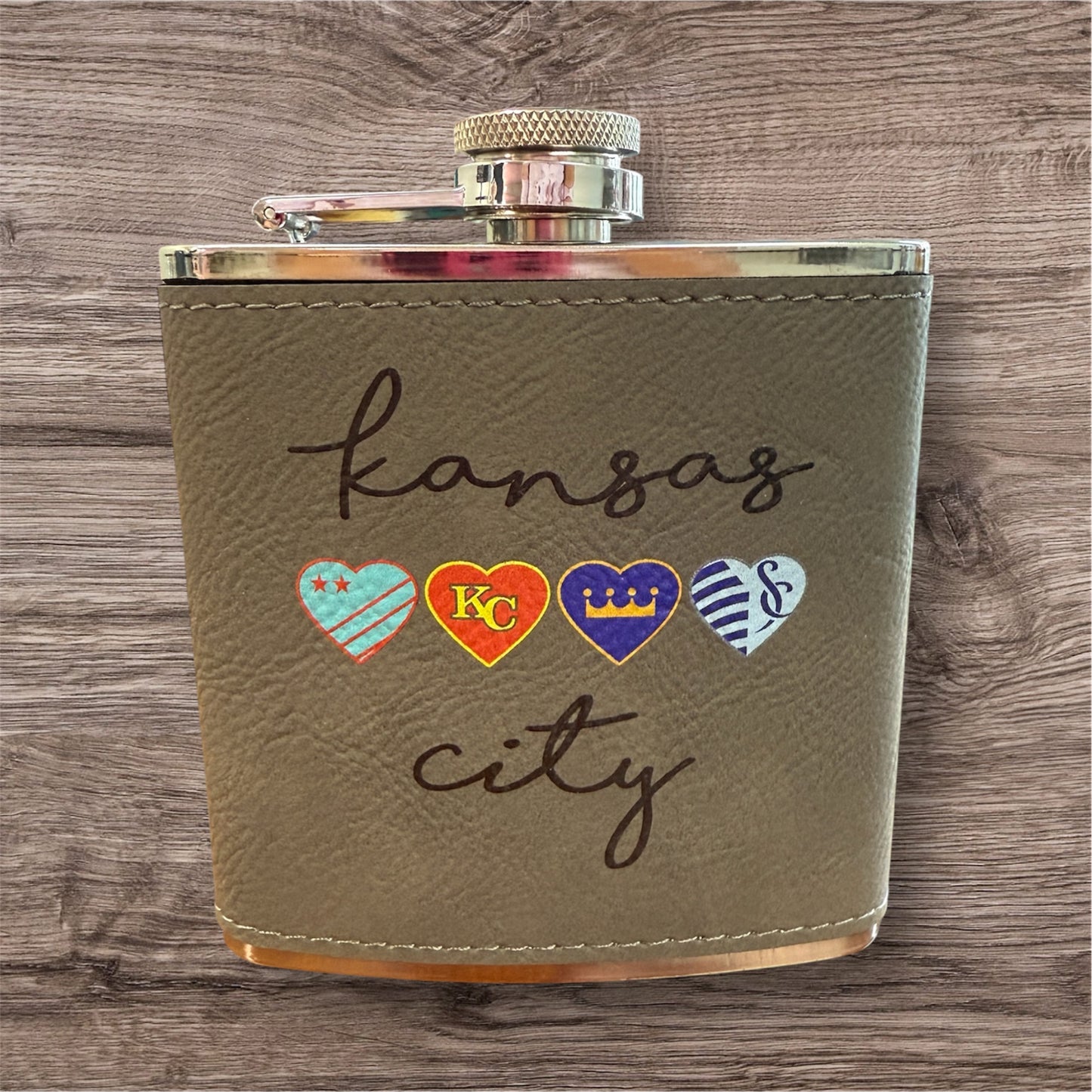 UV Printed Kansas City Sports 6 oz Flask