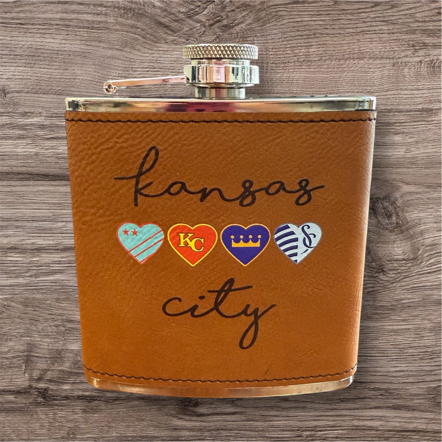 UV Printed Kansas City Sports 6 oz Flask
