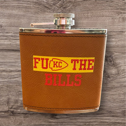 UV Printed FU KC The Bills 6 oz Flask